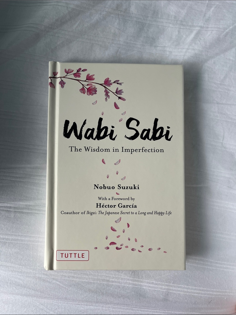 Wabi Sabi Hardcover Book in Cream and Pink by Tuttle